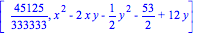 [45125/333333, x^2-2*x*y-1/2*y^2-53/2+12*y]